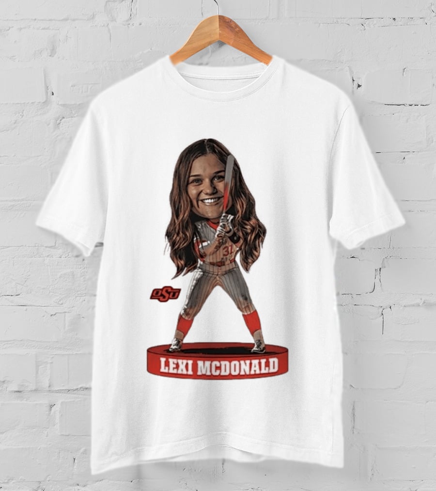 Lexi McDonald Oklahoma State Softball OSU Athlete Caricature T-Shirt