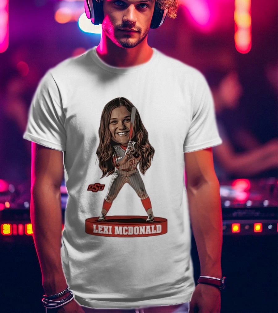 Lexi McDonald Oklahoma State Softball OSU Athlete Caricature T-Shirt