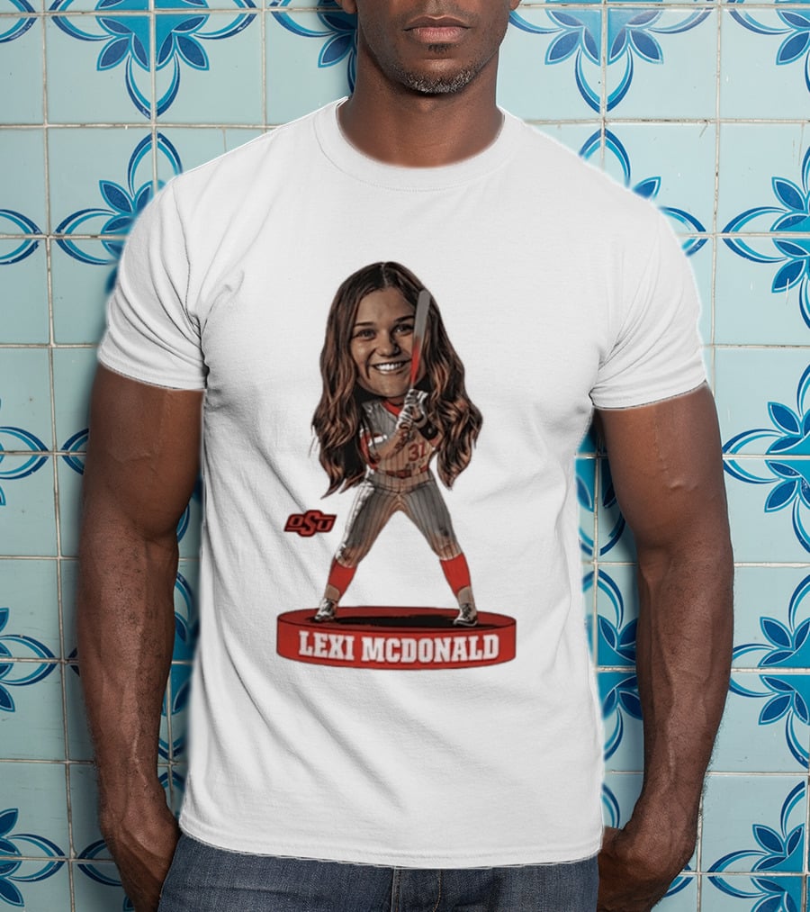 Lexi McDonald Oklahoma State Softball OSU Athlete Caricature T-Shirt