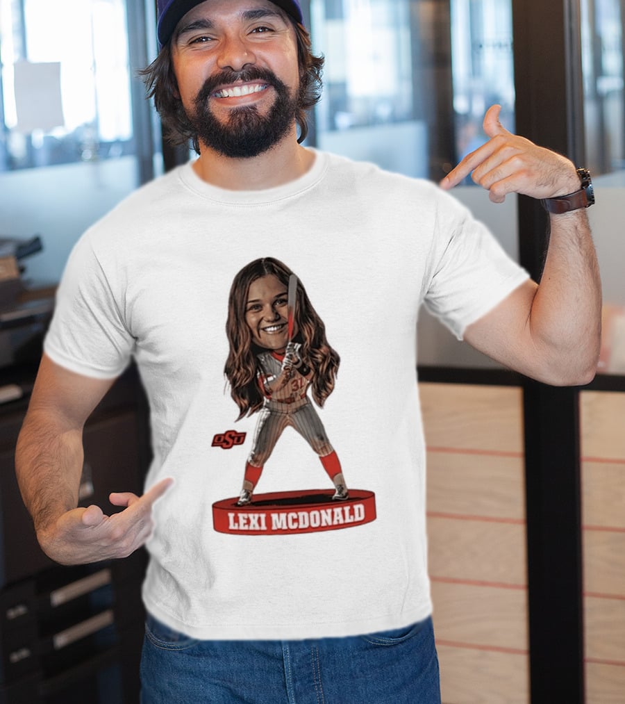 Lexi McDonald Oklahoma State Softball OSU Athlete Caricature T-Shirt