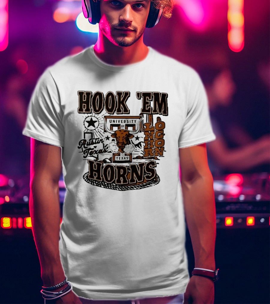 Hook 'Em Horns University Of Texas Austin Longhorns Texas T-Shirt