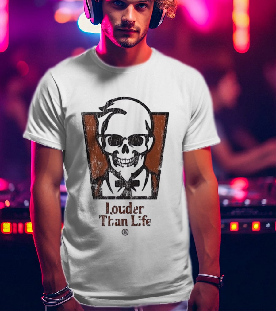 Louder Than Life Skull Colonel KFC T-Shirt
