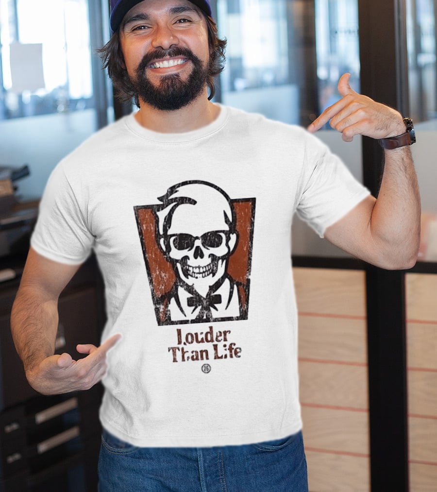 Louder Than Life Skull Colonel KFC T-Shirt