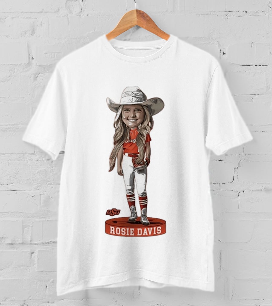 Rosie Davis Oklahoma State Softball Player Caricature OSU Team Spirit T-Shirt