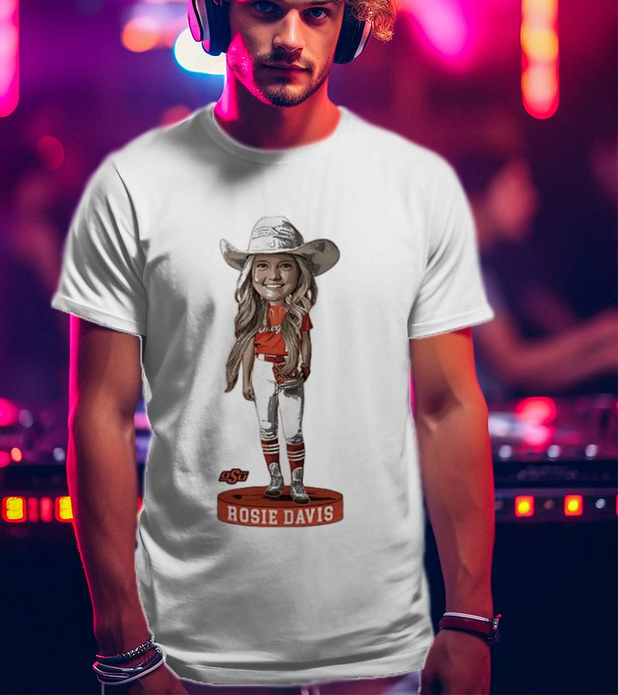 Rosie Davis Oklahoma State Softball Player Caricature OSU Team Spirit T-Shirt