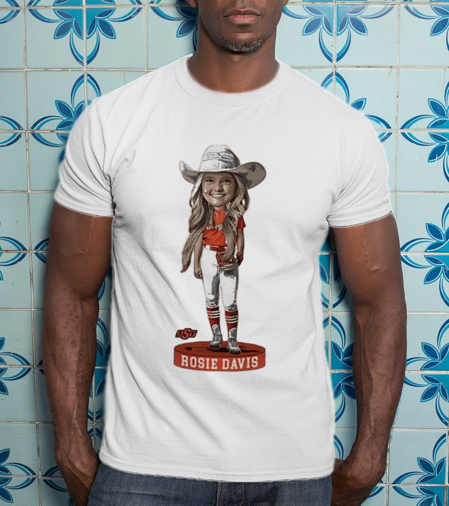 Rosie Davis Oklahoma State Softball Player Caricature OSU Team Spirit T-Shirt