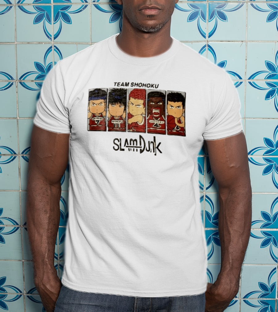 Team Shohoku Slam Dunk Sakuragi Hanamichi Rukawa Kaede Akagi Takenori Miyagi Ryota T-Shirt