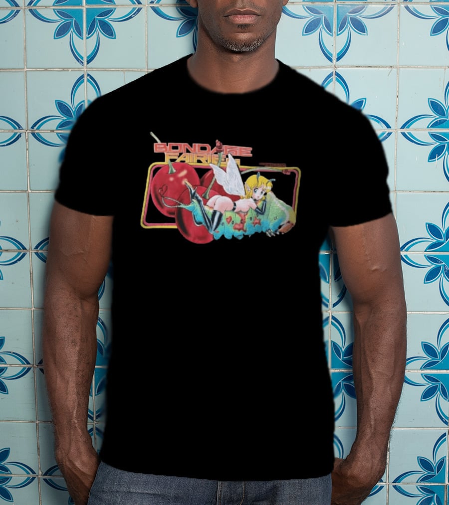 Bondage Fairies Anime Fairy On Caterpillar With Cherries T-Shirt