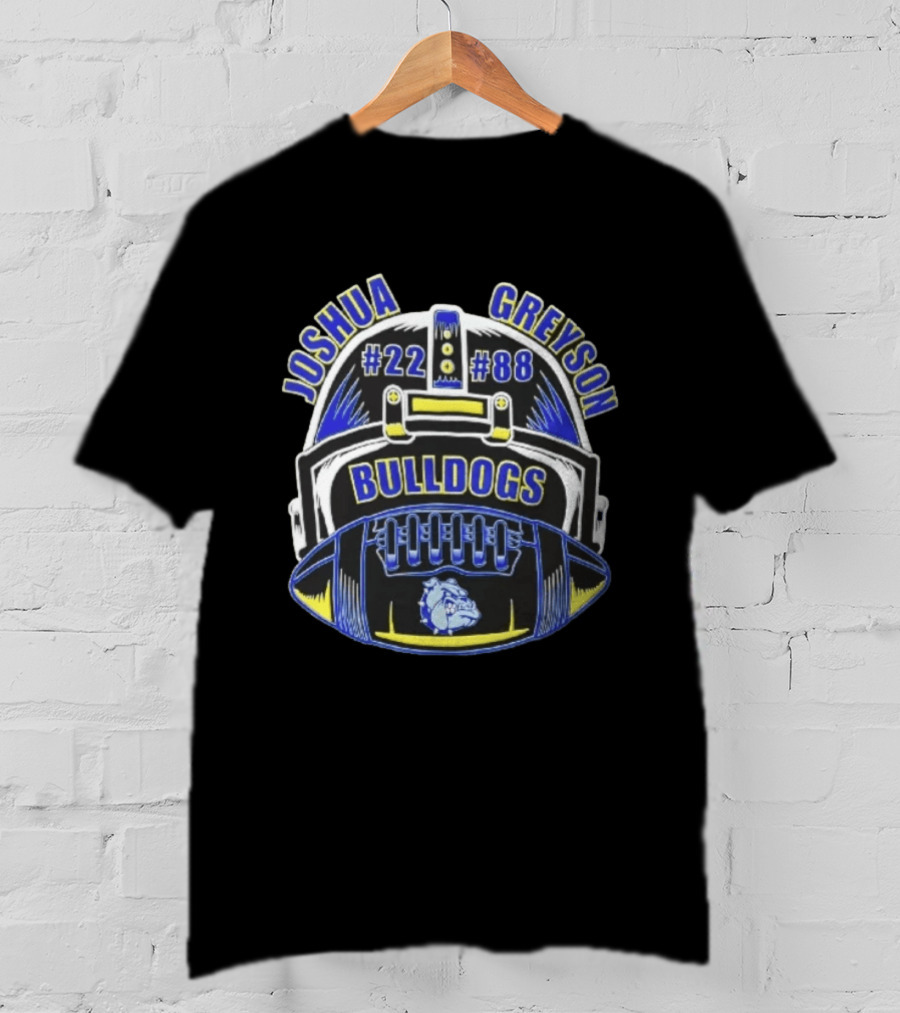 Joshua Greyson Bulldogs Football Helmet #22 #88 T-Shirt