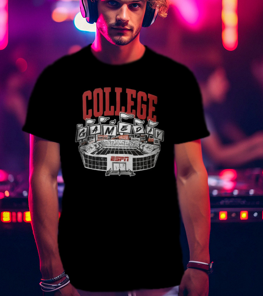 ESPN College GameDay Stadium Flags And Field T-Shirt