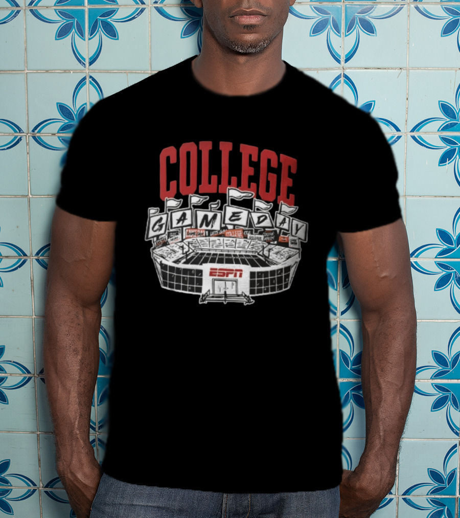 ESPN College GameDay Stadium Flags And Field T-Shirt