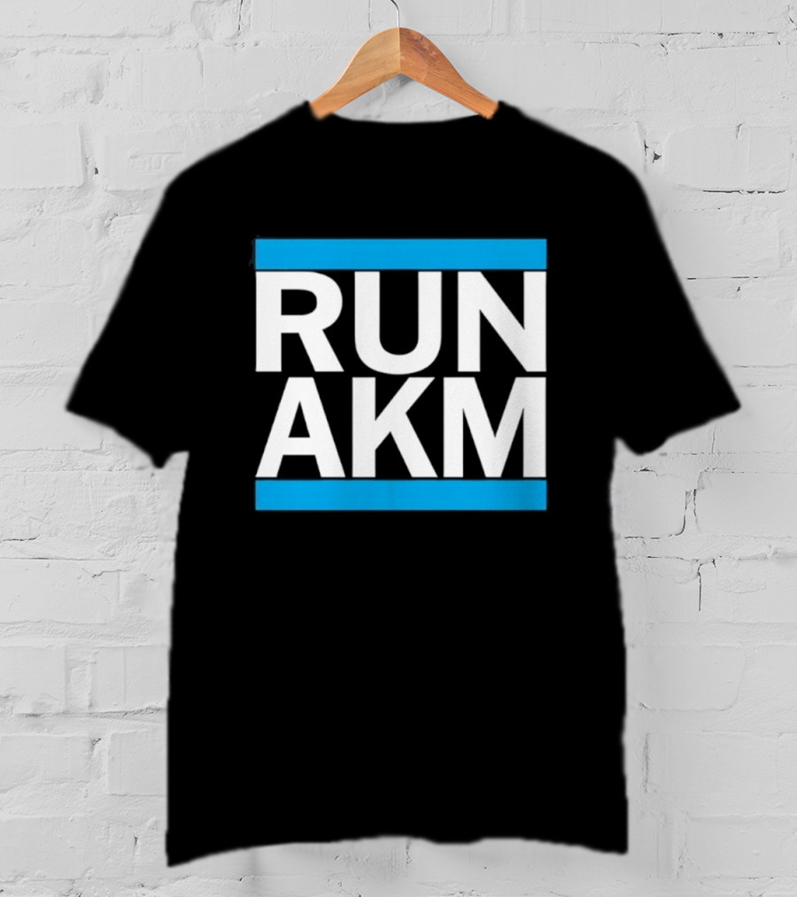 RUN AKM Streetwear Bold Typography Fashion T-Shirt