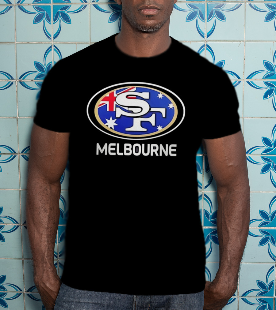 San Francisco 49ers Australia Melbourne Flag T-Shirt