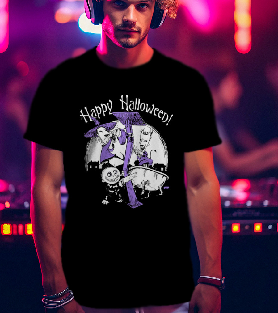 Happy Halloween Lock Shock And Barrel The Nightmare Before Christmas T-Shirt