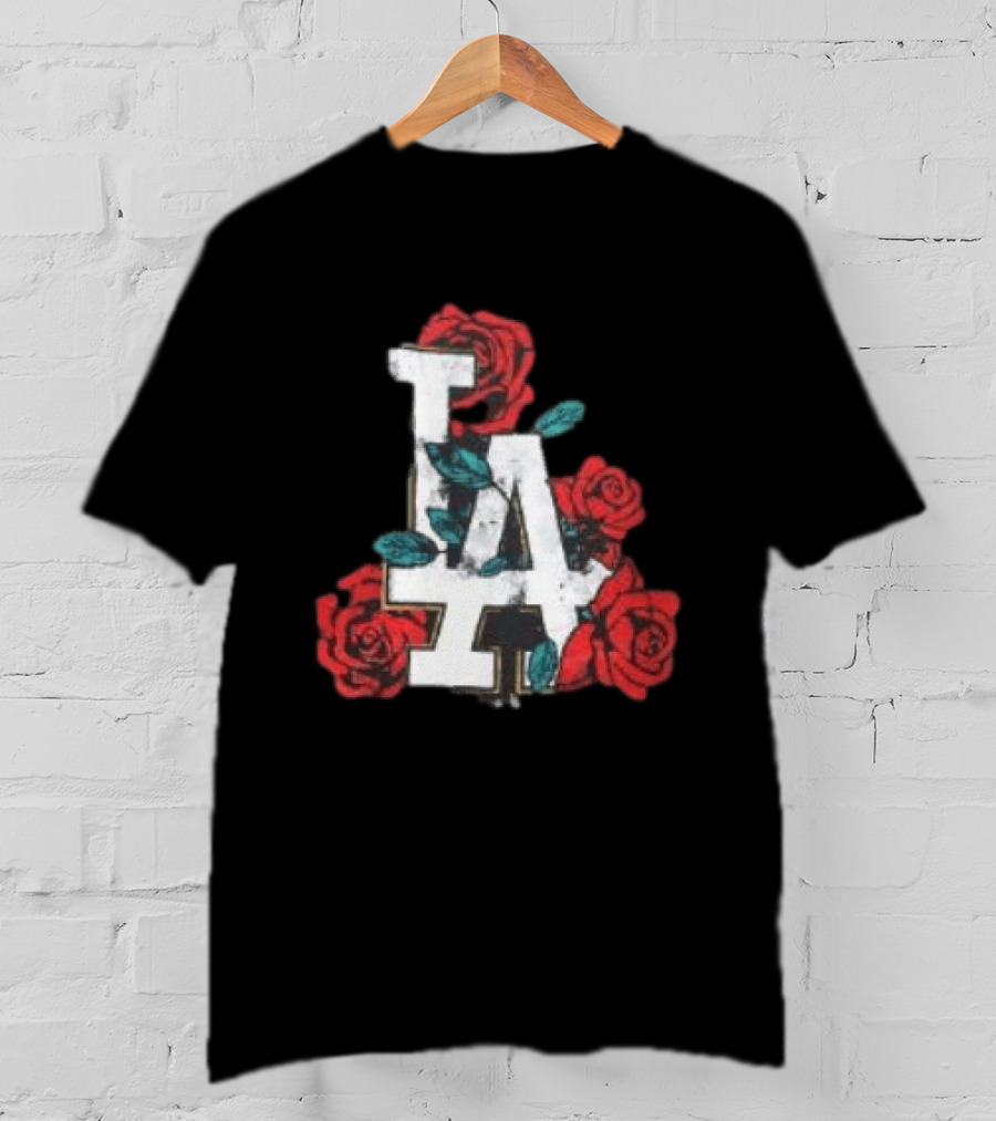 Los Angeles Dodgers LA Roses MLB Team Fan T-Shirt