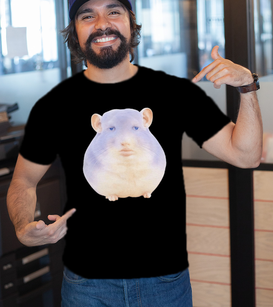 Surreal Chinchilla Human Face Hybrid Expression T-Shirt