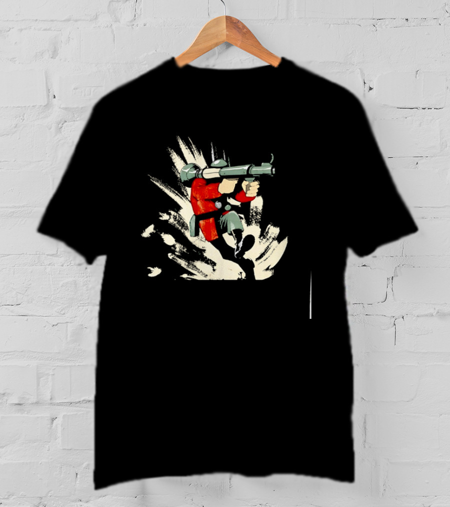 Team Fortress 2 Soldier Rocket Launcher Action Pose Explosive Blast T-Shirt