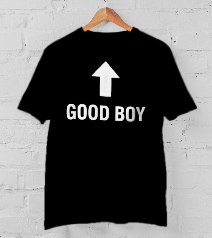 Good Boy White Up Arrow T-Shirt