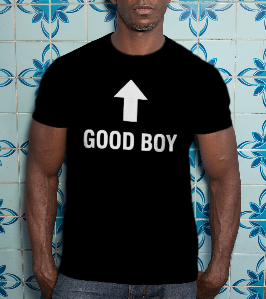 Good Boy White Up Arrow T-Shirt