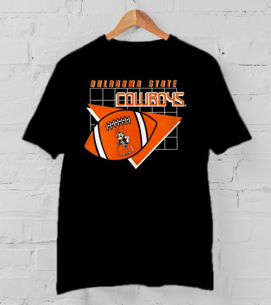 Oklahoma State Cowboys Football Team Emblem With Football T-Shirt