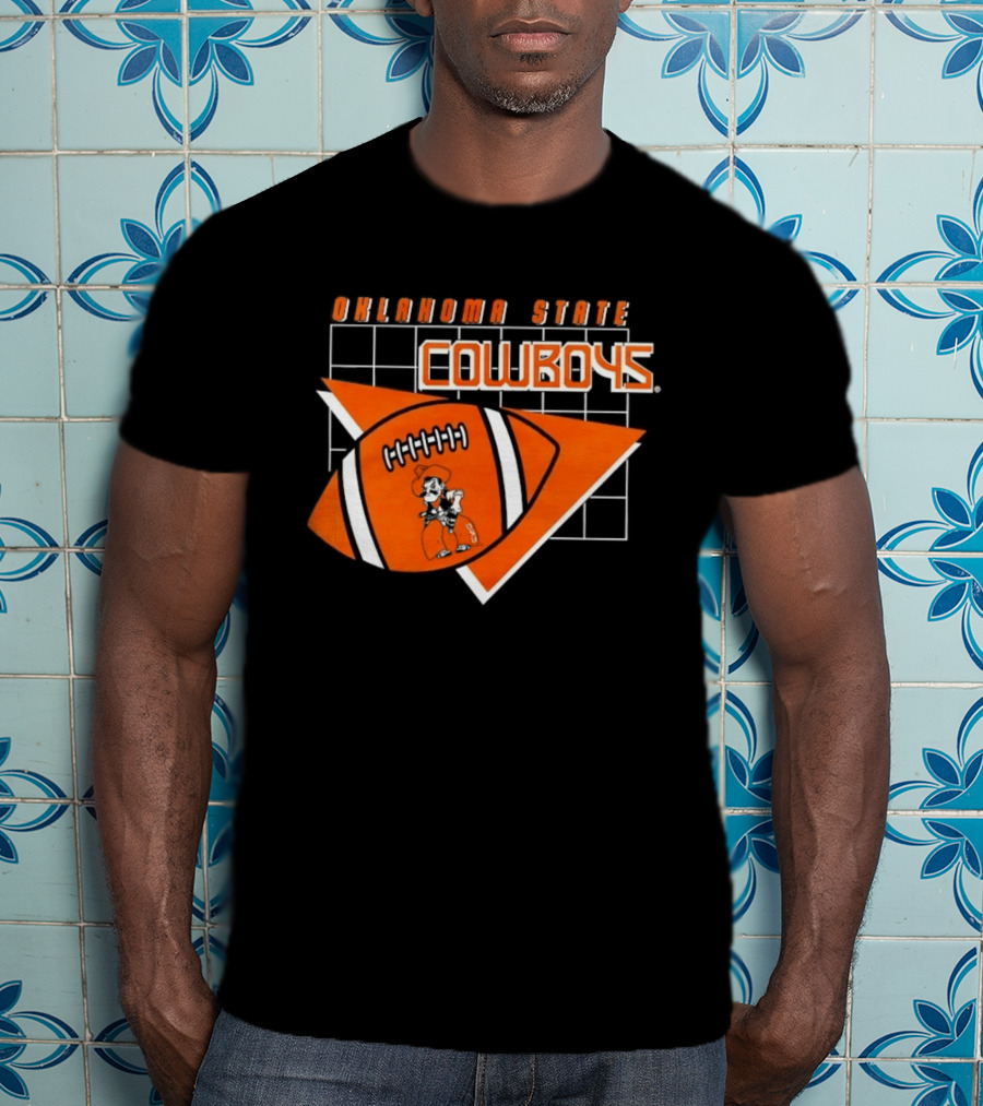 Oklahoma State Cowboys Football Team Emblem With Football T-Shirt