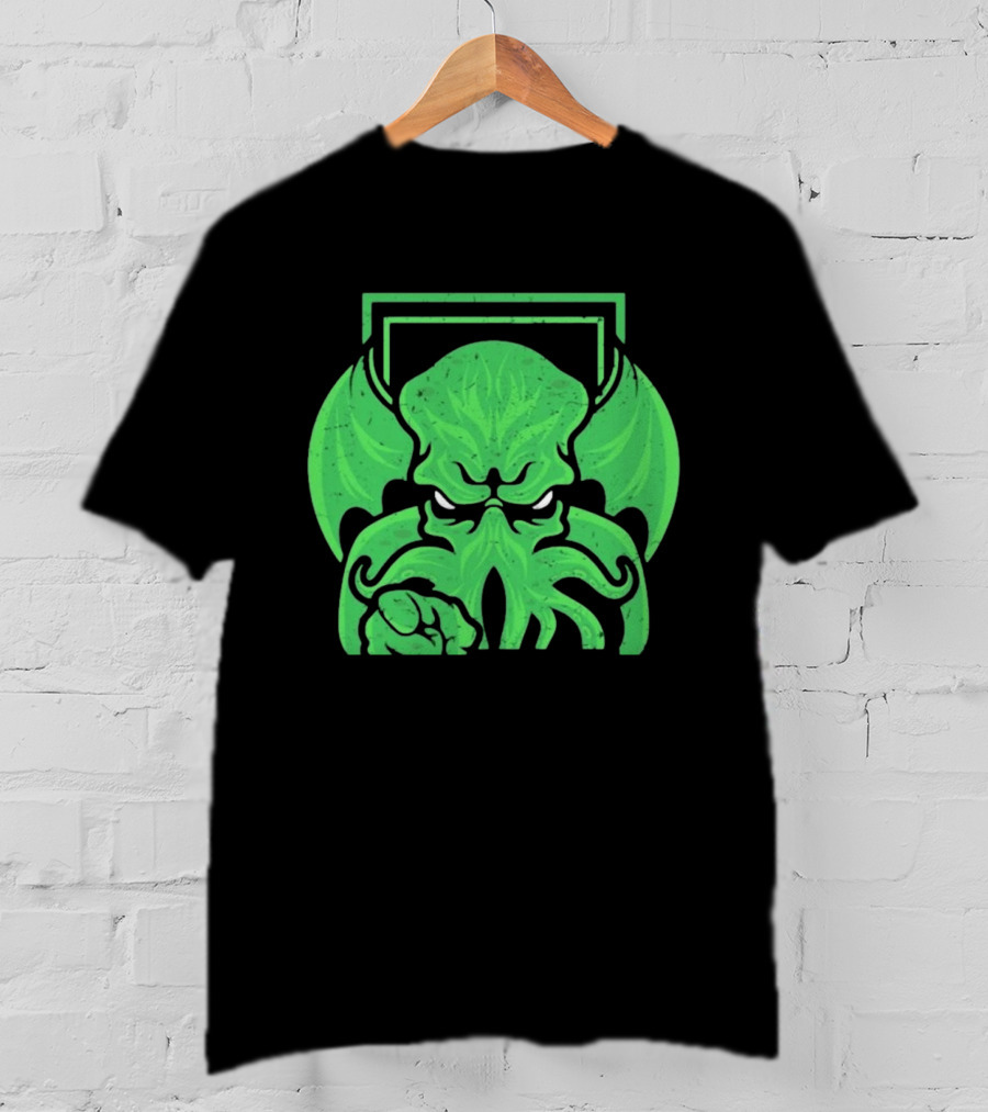 I Want Cthulhu YOU To Obey Commanding Green Creature T-Shirt