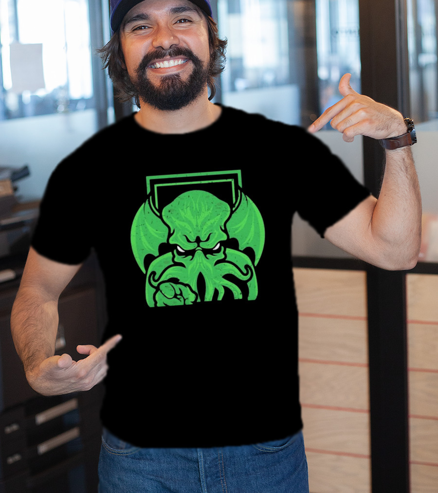 I Want Cthulhu YOU To Obey Commanding Green Creature T-Shirt