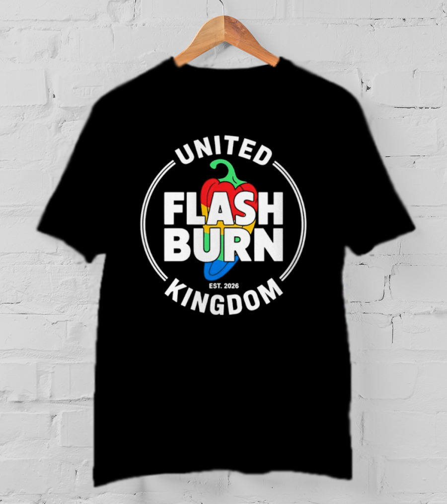 United Flash Burn Kingdom Est 2026 Chili Pepper T-Shirt
