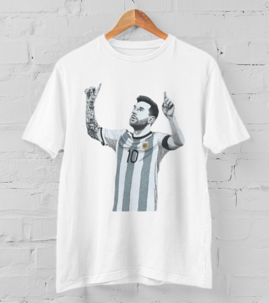 Argentina National Team Messi Number 10 Binary T-Shirt