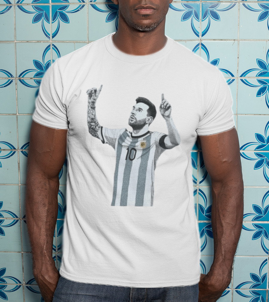 Argentina National Team Messi Number 10 Binary T-Shirt