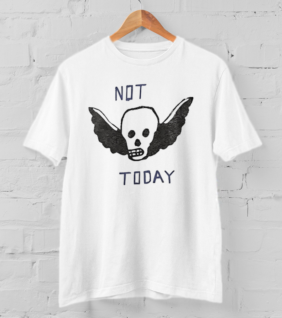 Not Today Winged Skull Gothic T-Shirt