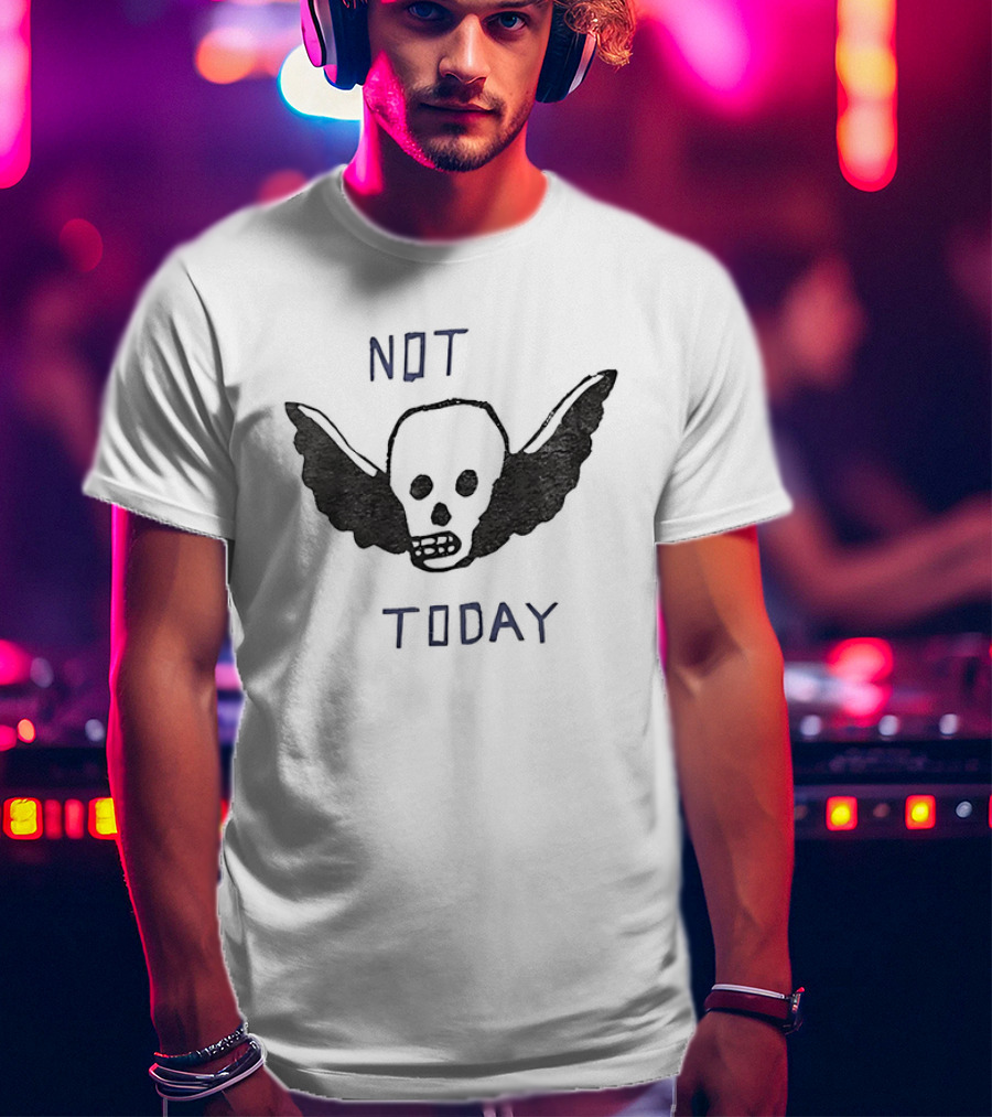 Not Today Winged Skull Gothic T-Shirt
