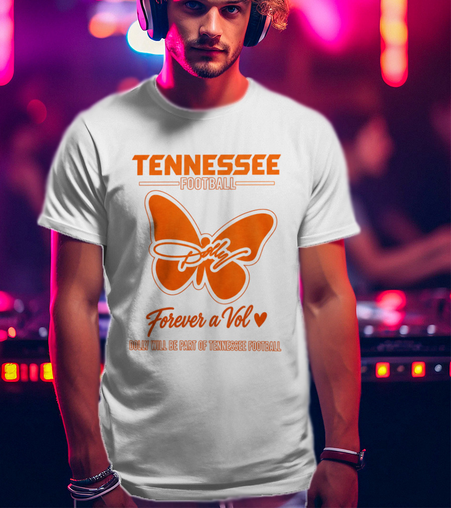Tennessee Football Dolly Parton Forever A Vol Butterfly T-Shirt