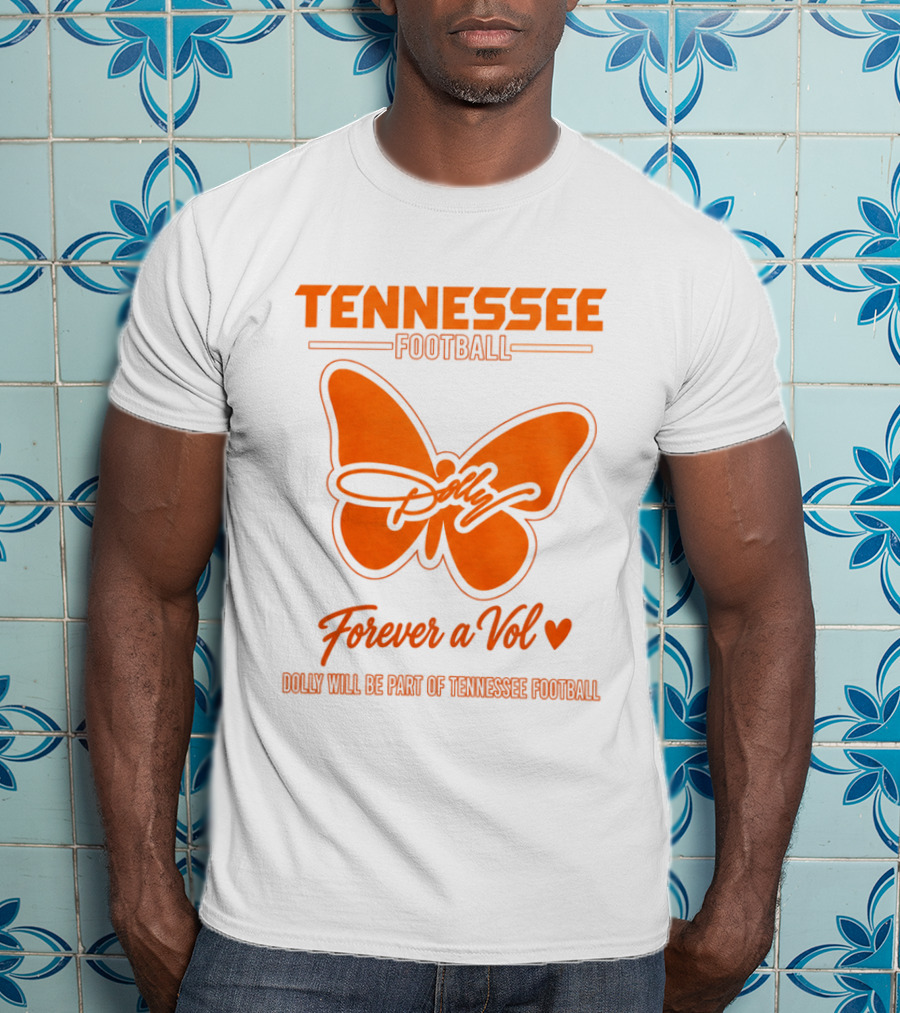Tennessee Football Dolly Parton Forever A Vol Butterfly T-Shirt