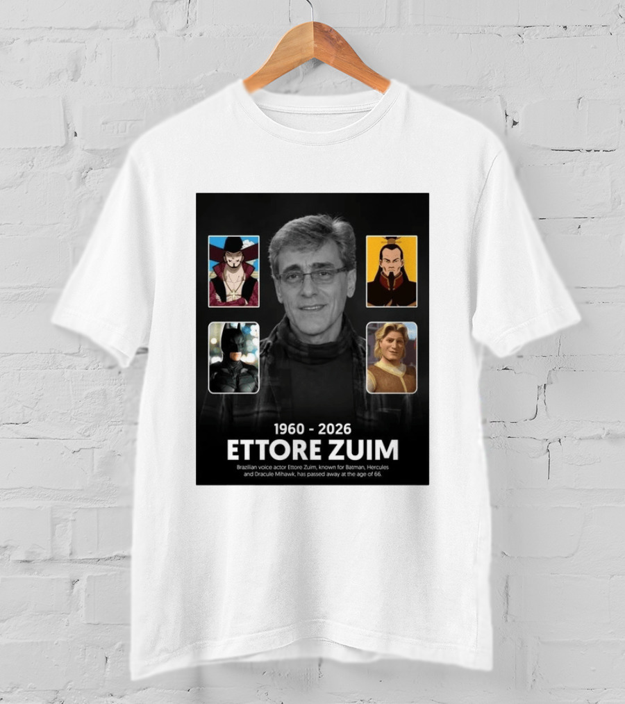 1960 2026 Ettore Zuim Batman Hercules Dracula Mihawk Voice Actor T-Shirt