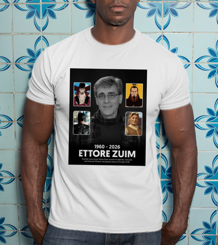 1960 2026 Ettore Zuim Batman Hercules Dracula Mihawk Voice Actor T-Shirt