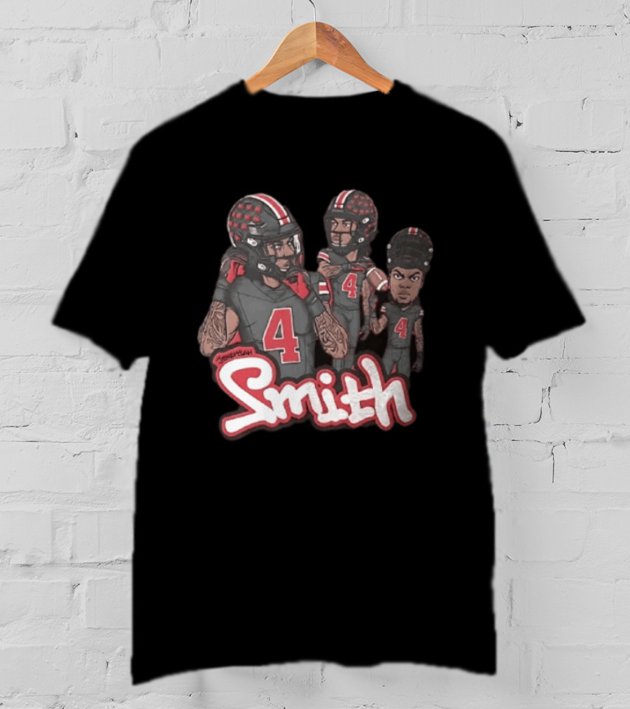 Ohio State Buckeyes Jeremiah Smith Football Number 4 Player T-Shirt