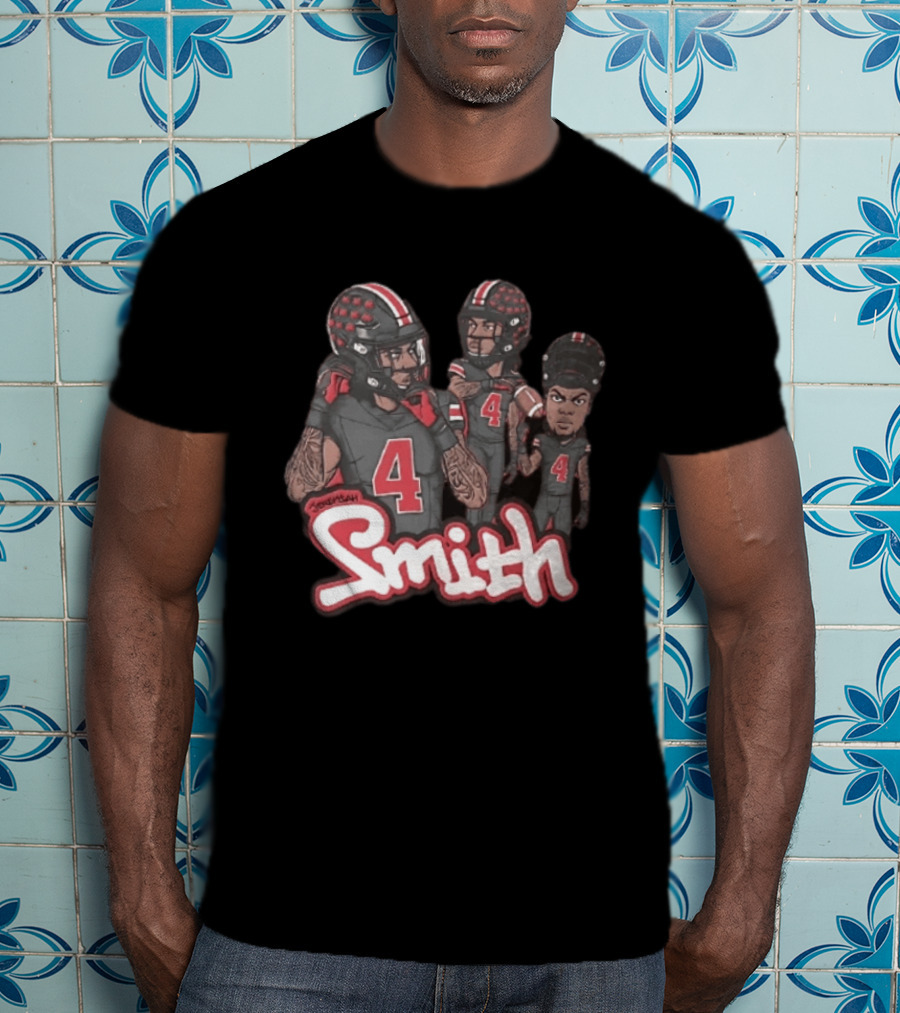 Ohio State Buckeyes Jeremiah Smith Football Number 4 Player T-Shirt