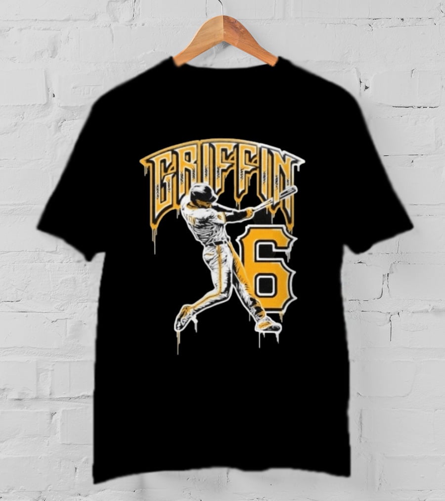 Konnor Griffin 6 Batting Baseball Pittsburgh Pirates T-Shirt