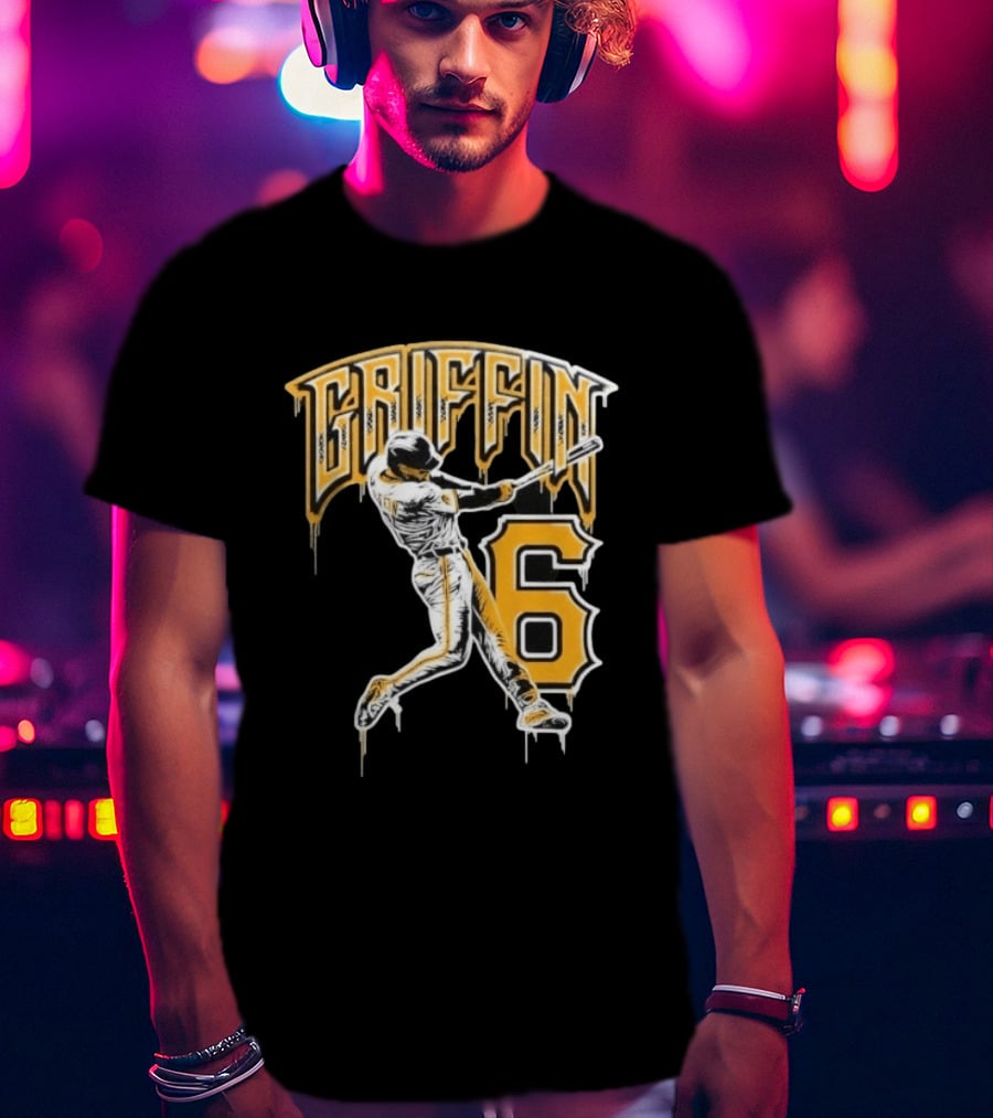 Konnor Griffin 6 Batting Baseball Pittsburgh Pirates T-Shirt