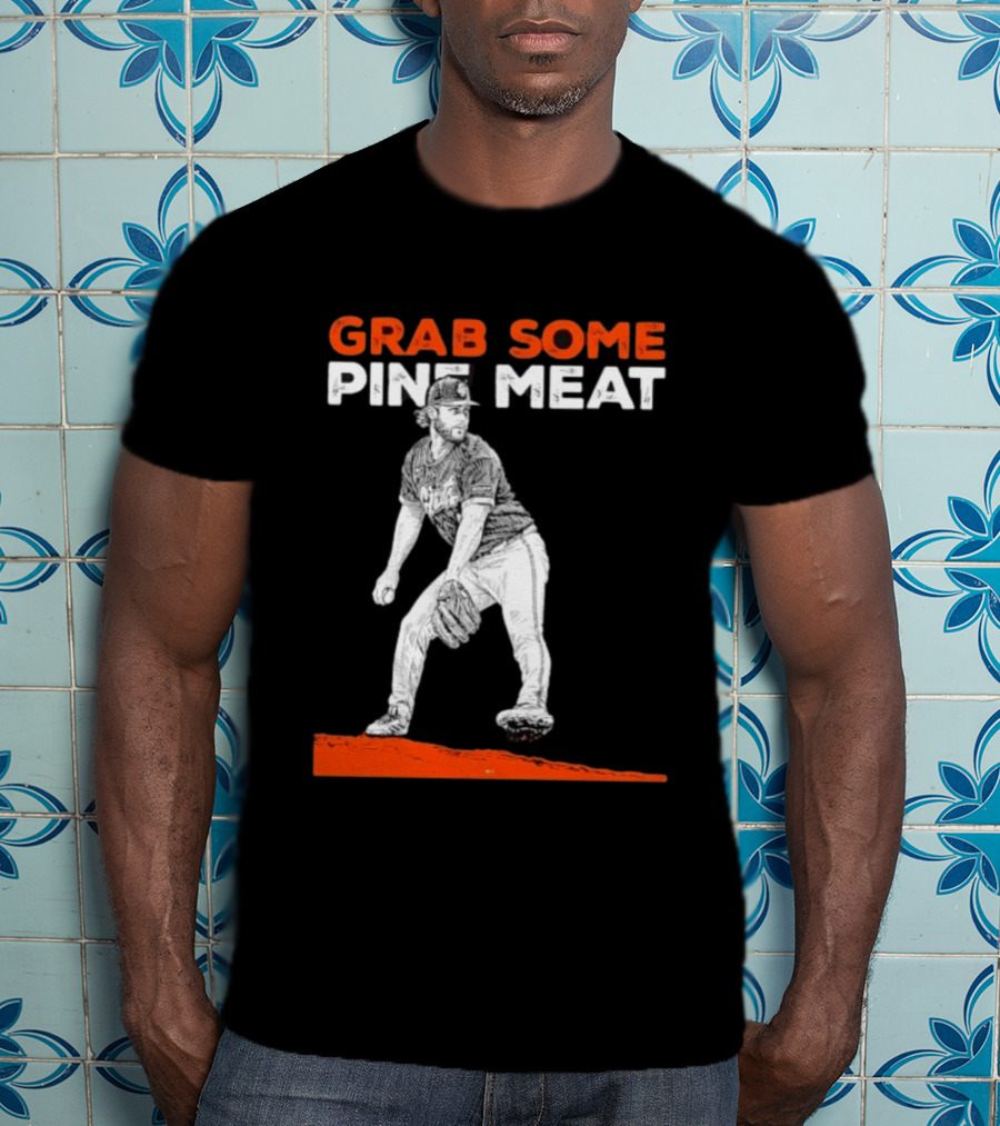 Grab Some Pine Meat SF Giants Mike Krukow Pitching T-Shirt