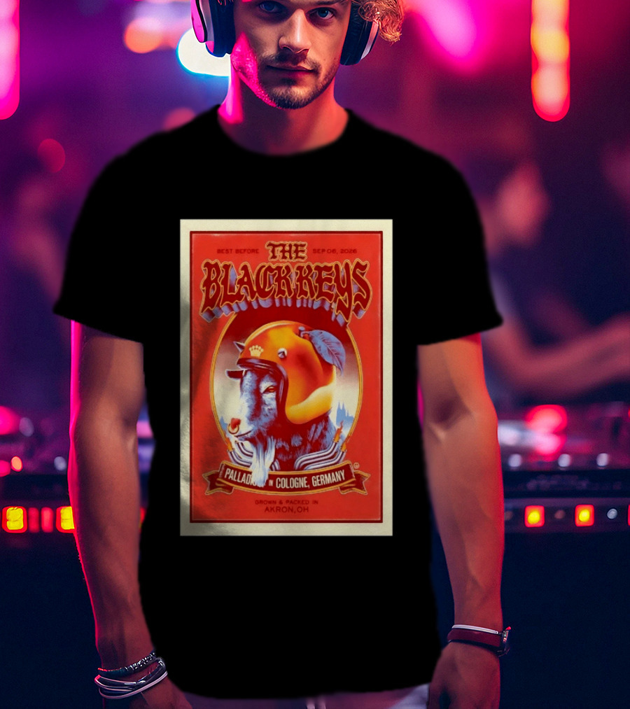The Black Keys Palladium In Cologne Germany Concert September 6 2026 Akron OH T-Shirt