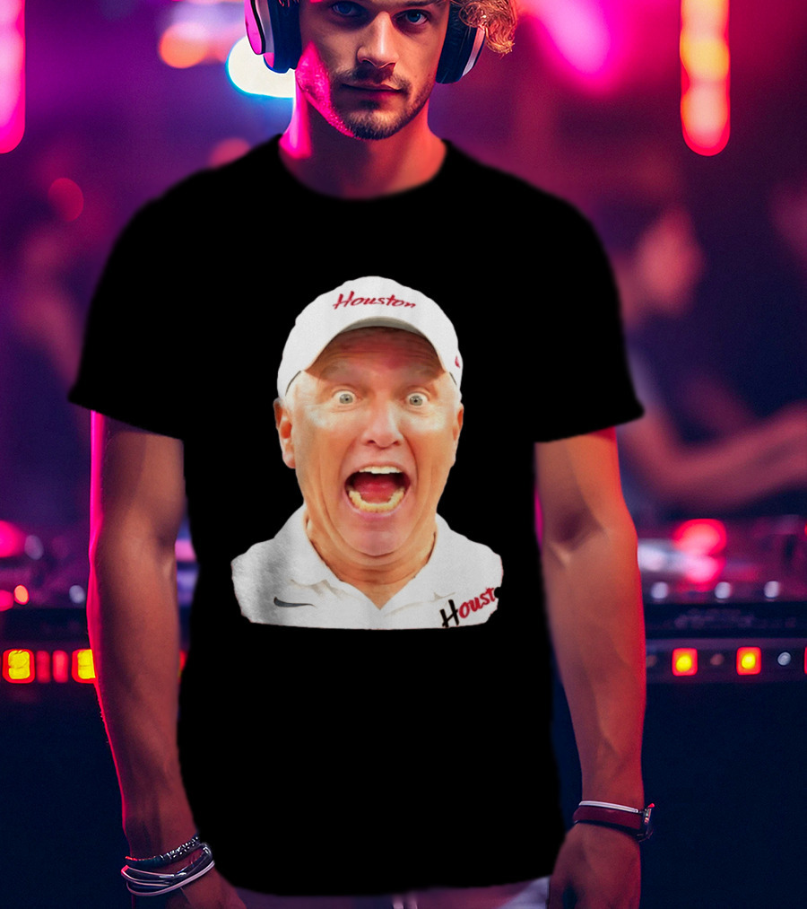 Dana Holgorsen Houston Cougars Coach Excited Expression College Football T-Shirt