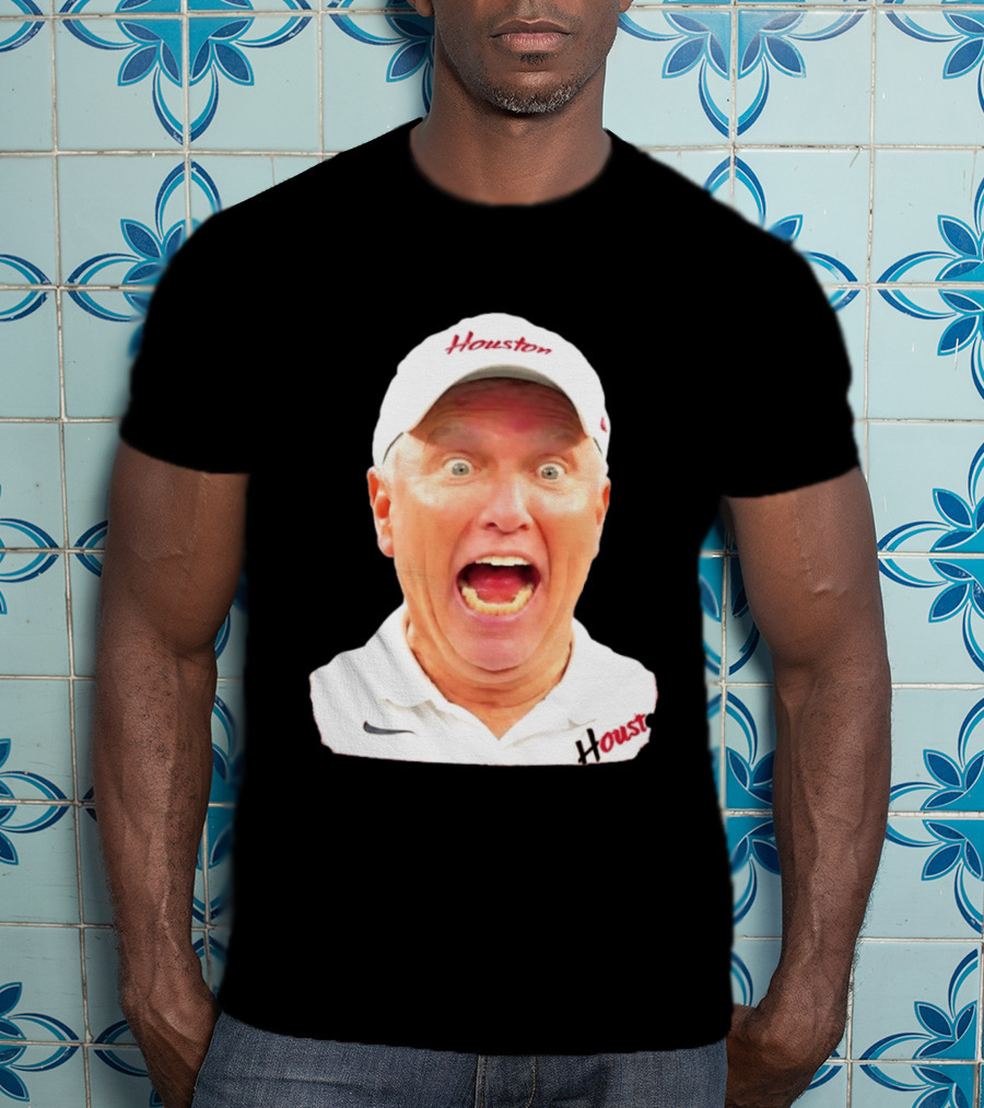 Dana Holgorsen Houston Cougars Coach Excited Expression College Football T-Shirt