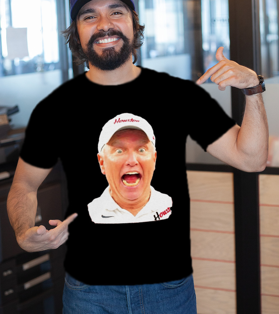 Dana Holgorsen Houston Cougars Coach Excited Expression College Football T-Shirt