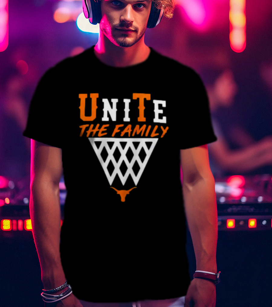 Unite The Family Mohamed Bamba Texas Longhorns Basketball Motif T-Shirt