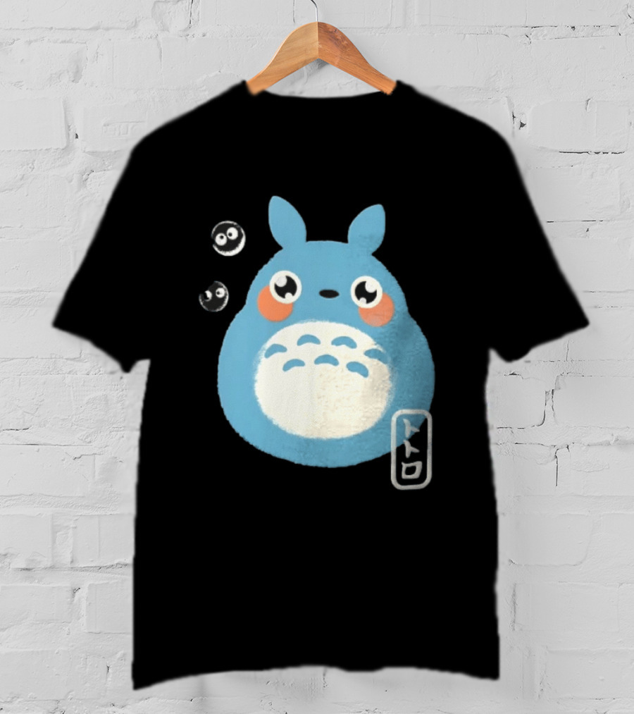 Totoro My Neighbor Totoro Blue Totoro With Soot Sprites T-Shirt