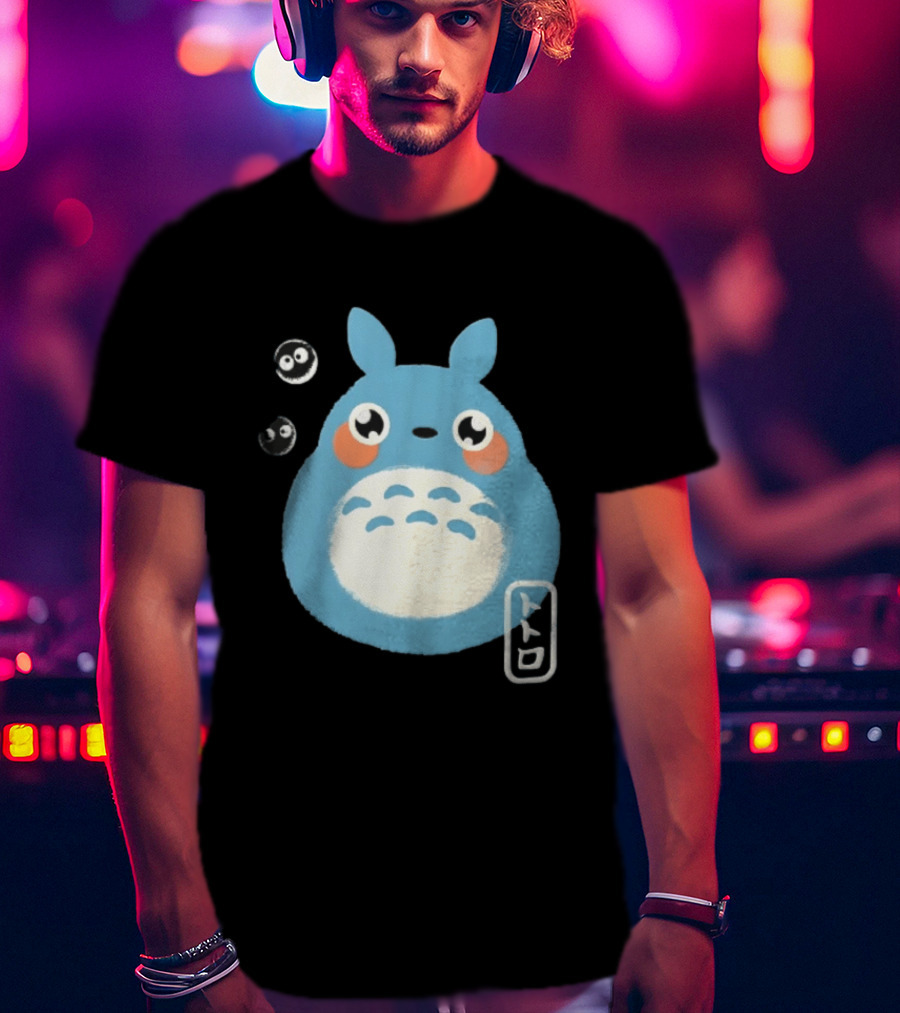 Totoro My Neighbor Totoro Blue Totoro With Soot Sprites T-Shirt