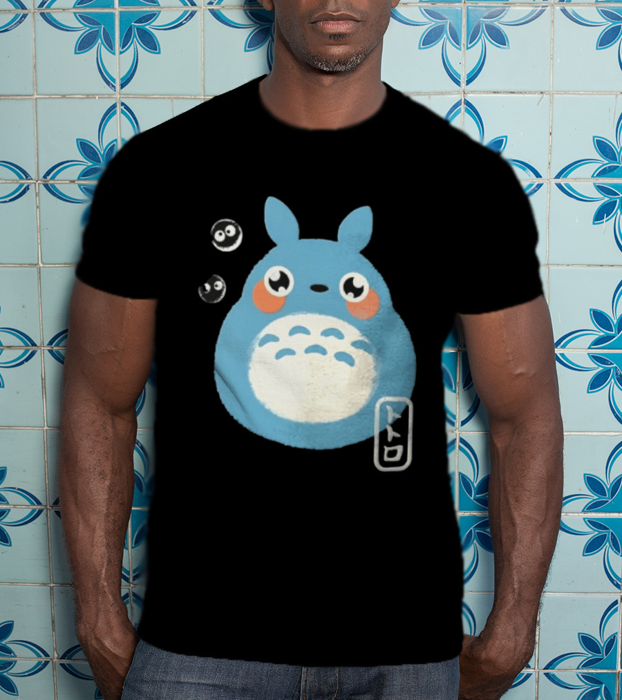 Totoro My Neighbor Totoro Blue Totoro With Soot Sprites T-Shirt