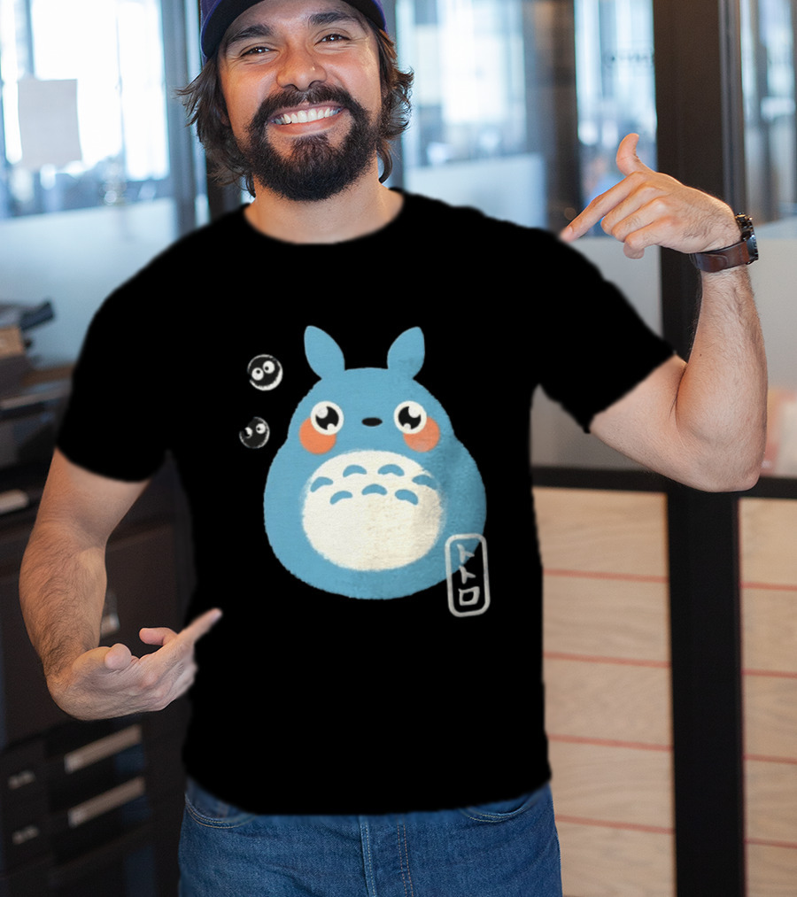 Totoro My Neighbor Totoro Blue Totoro With Soot Sprites T-Shirt